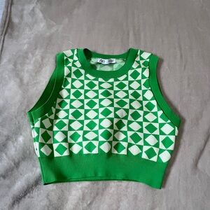 Zara cropped vest